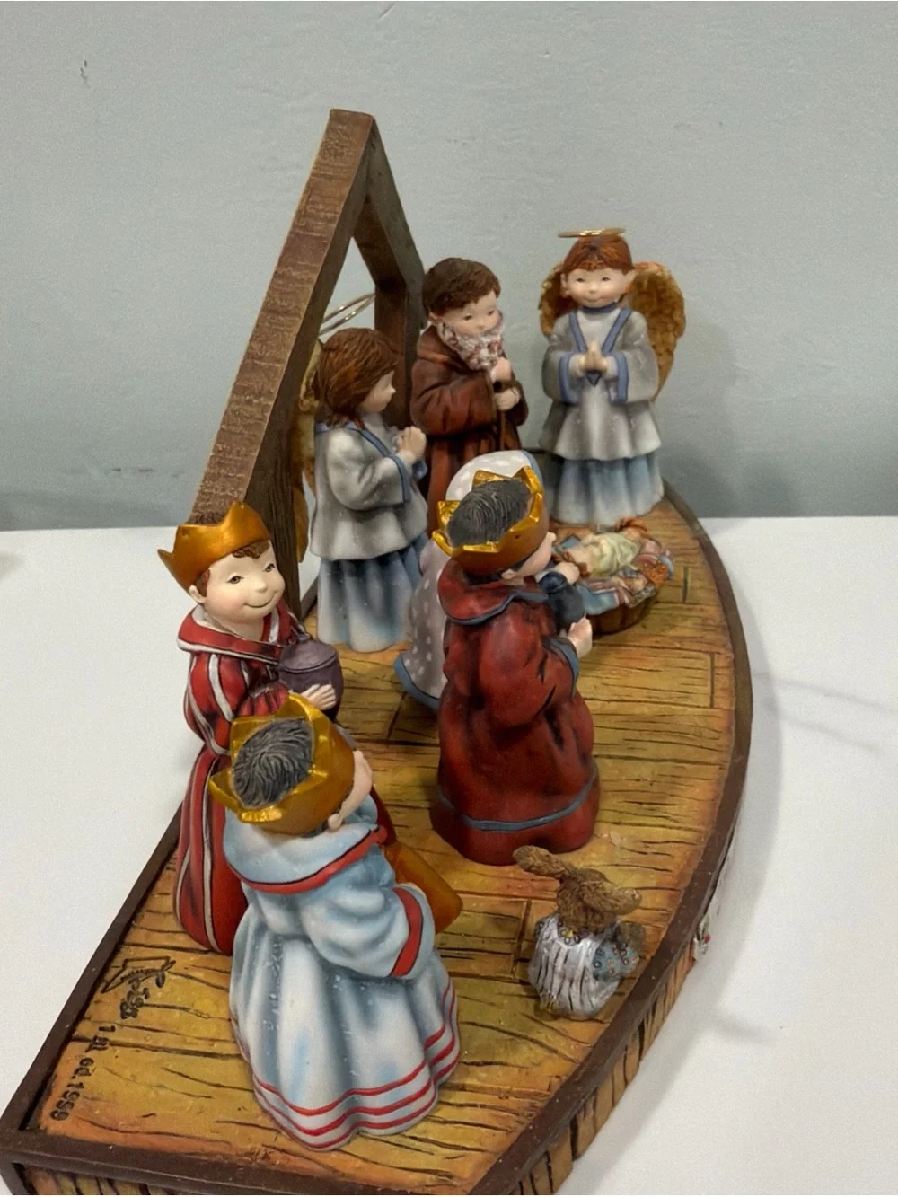 Holiday Nativity Figurine Set - Red, Blue, Brown